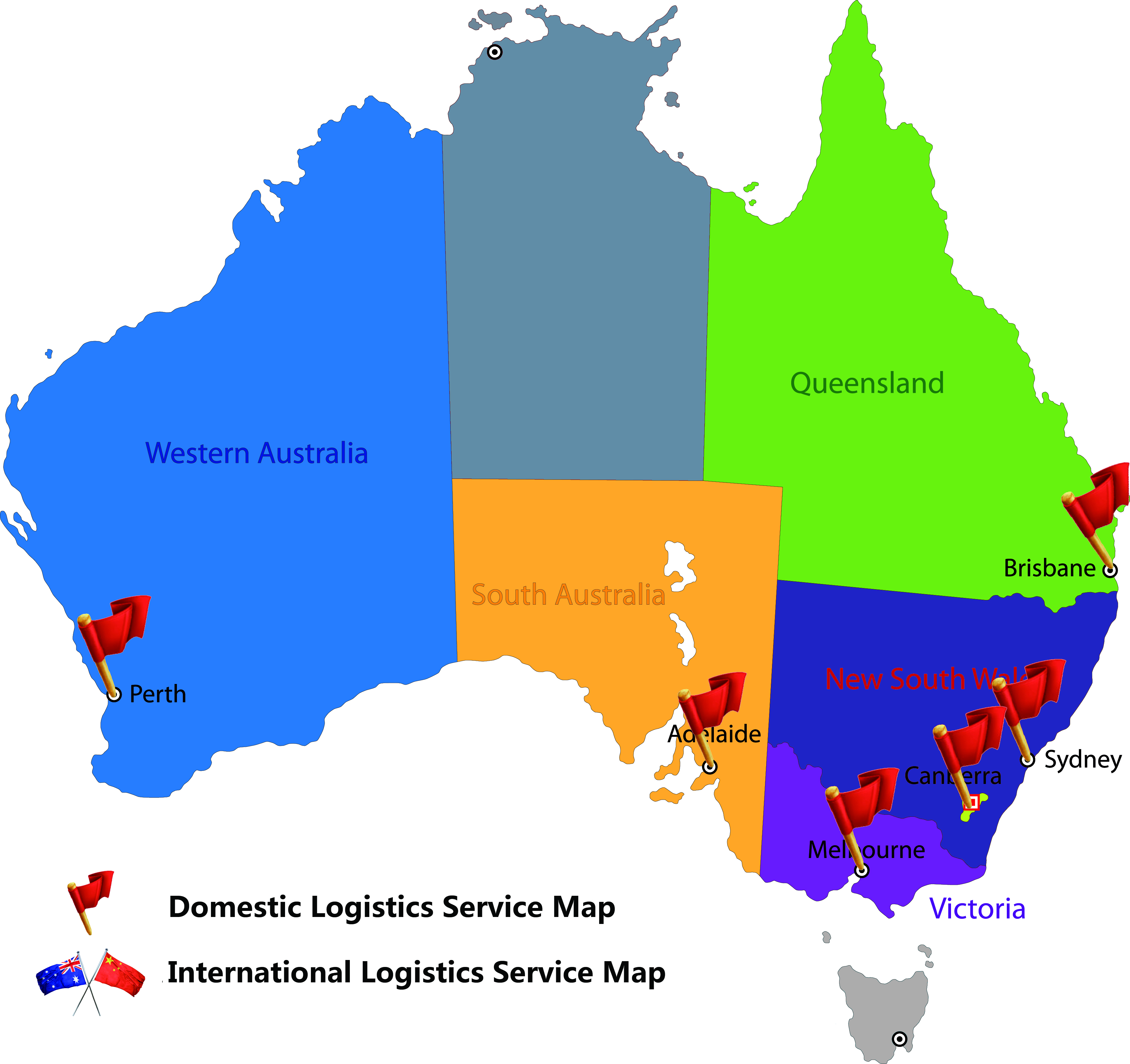 nova freight logistics service map